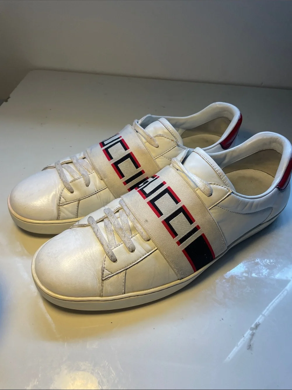 Gucci white leather